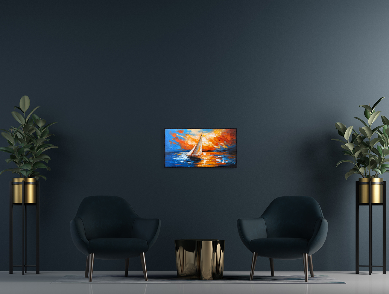 Where the Light Breaks displayed in an elegant interior