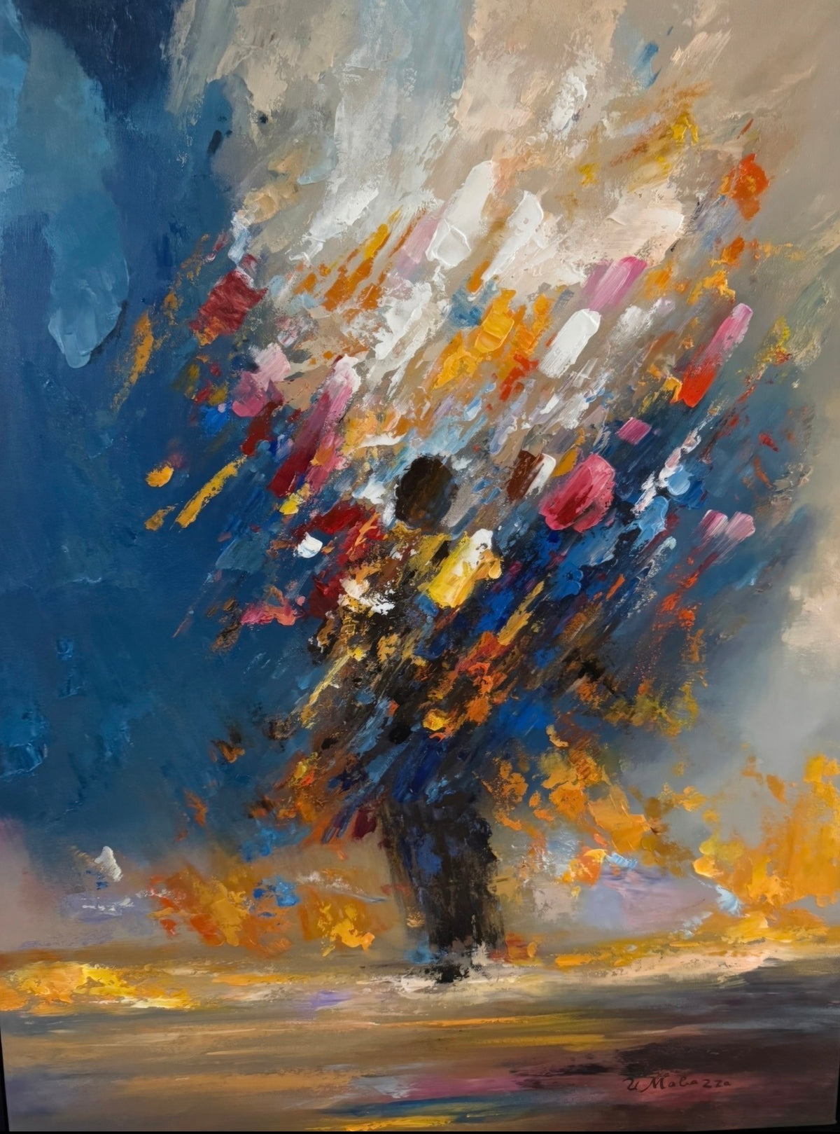 Heart in Color expressive oil painting