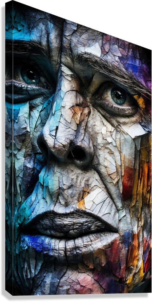 Abstract Portrait Exploring Human Emotions