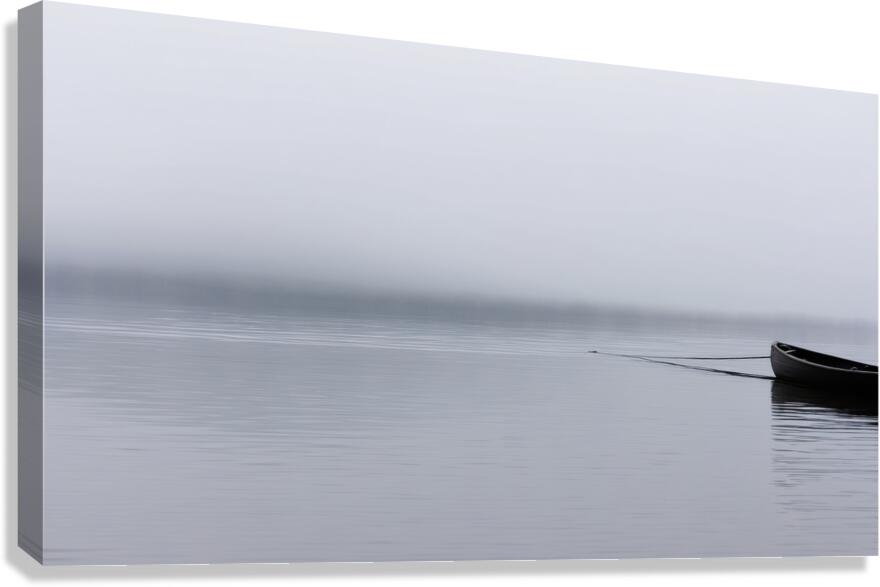 Solitary Canoe On A Still Lake 1