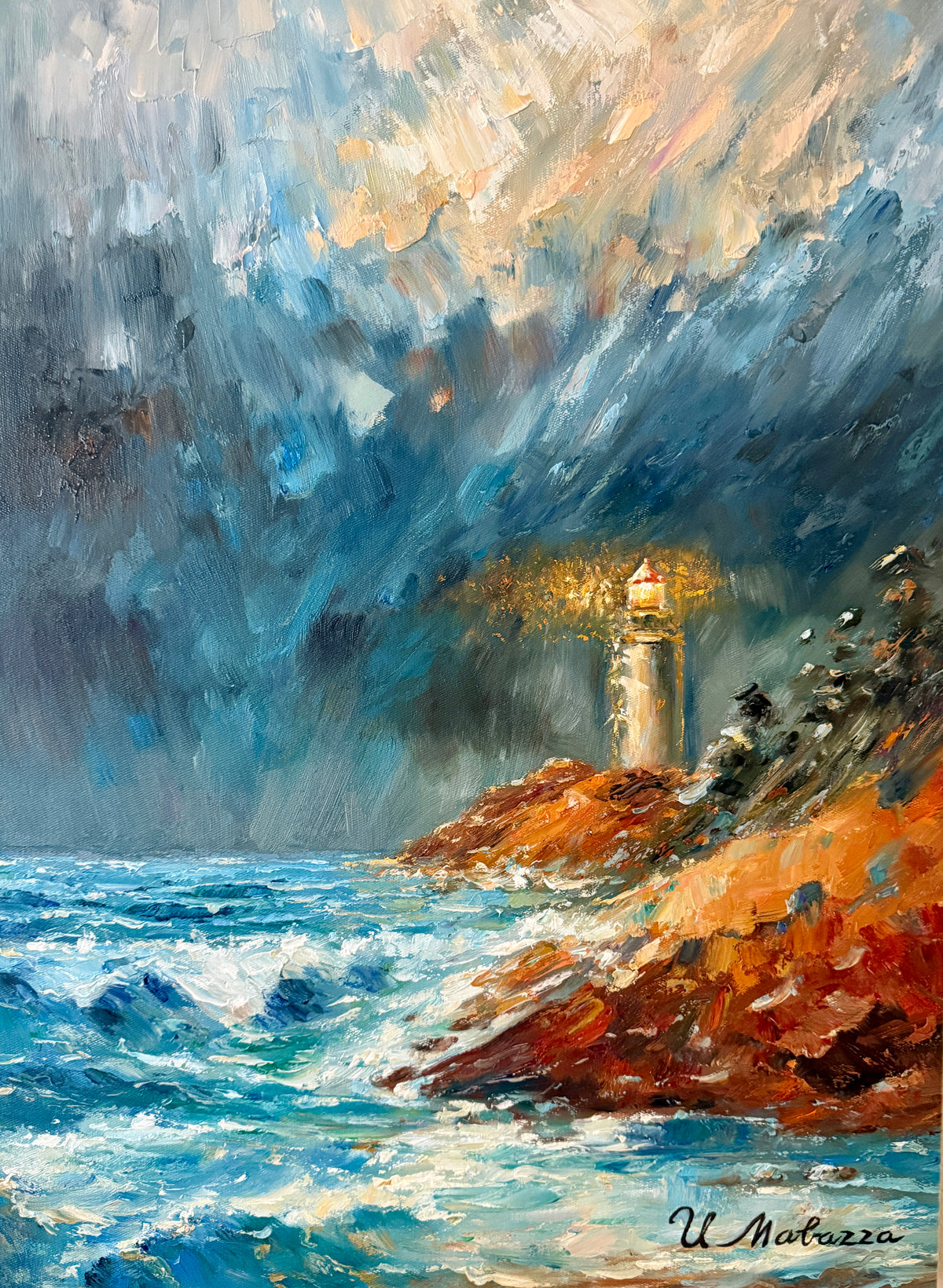 The Beacon That Kept Its Promise, original oil painting